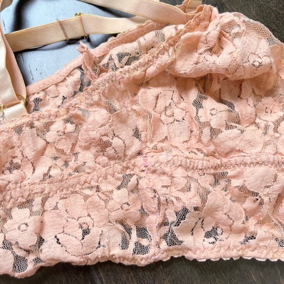 Underprotection 'Kira' longline lace bralette and panty, blush, S - Picture 9 of 16